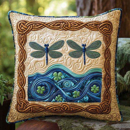 Shamrock Dragonfly WP2502077CL Quilt Pillow Case