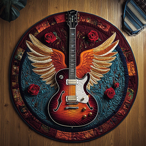Rock Angel Guitar KL1912036CL Quilted Round Mat