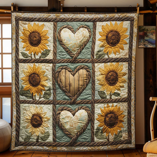 Sunflower Heart WN0303059CL Quilt