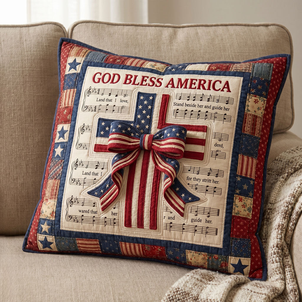 Patriotic Cross And Faith WN2004007CL Quilt Pillow Case