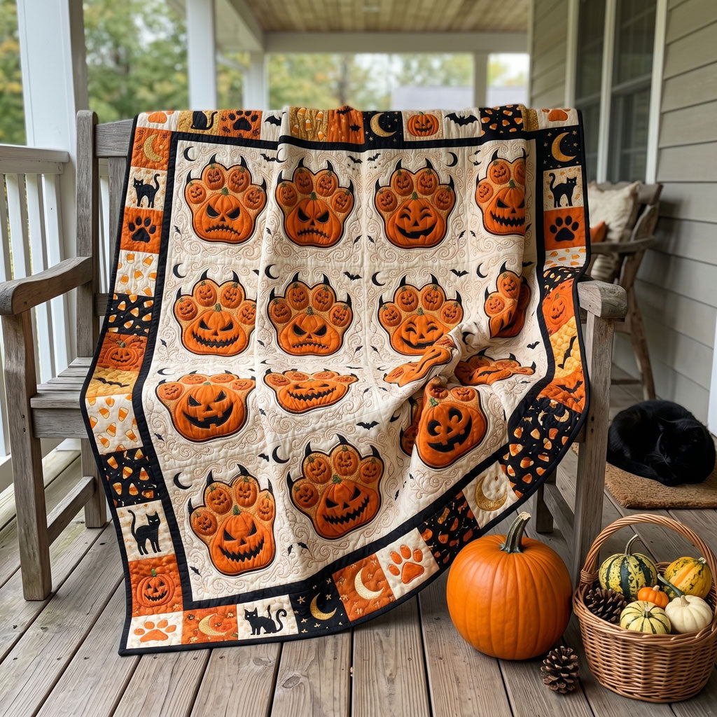 Spooky Pumpkin Paws WN2705015CL Quilt