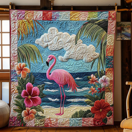 Palm Breeze Flamingo WN1003045CL Quilt