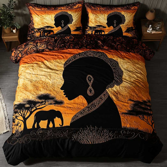 Silhouette African WN0303056CL Duvet Cover Set