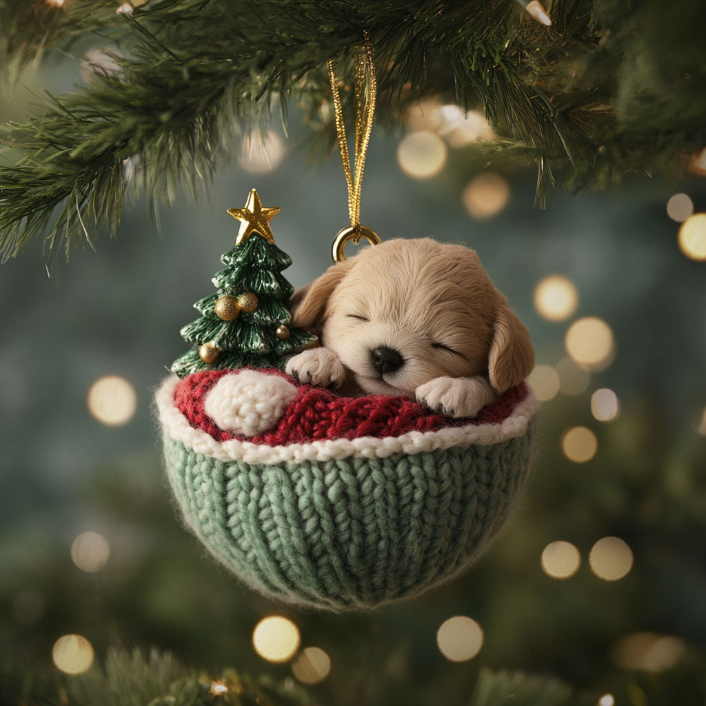 Dog Cozy Christmas WN2911021CL Christmas Ornament