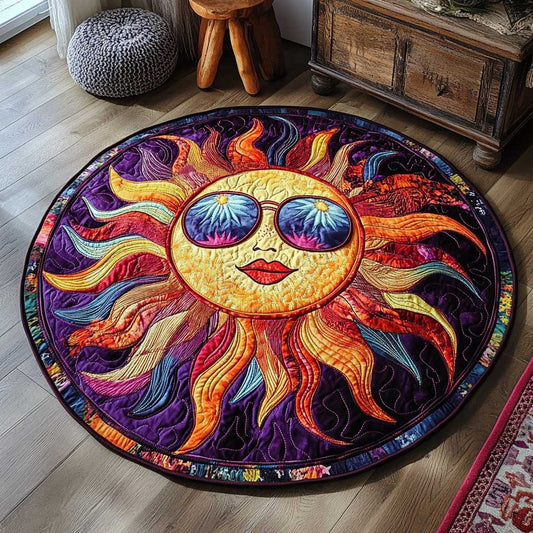 Groovy Hippie WN2103092CL Quilted Round Mat