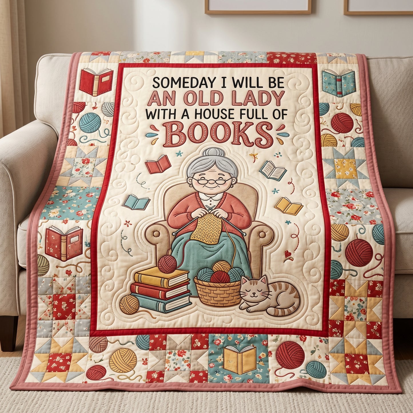 A Full House Of Books XR1304009CL Quilt