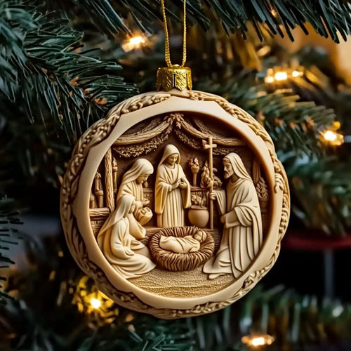 Christian Holy Family WN1610026CL Christmas Ornament