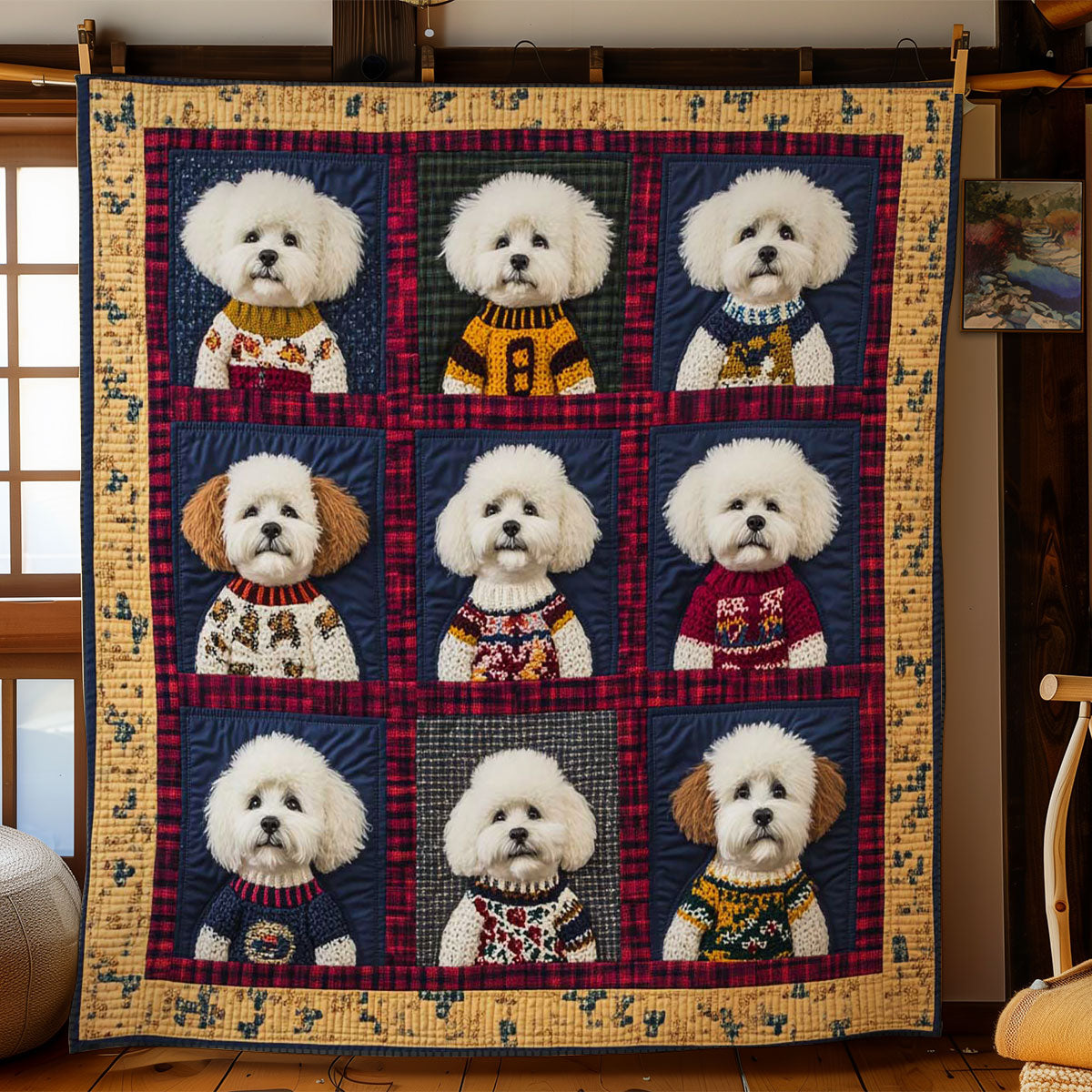 Bichon Frise Squad WN2301029CL Quilt