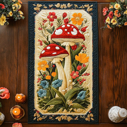 Secret Mushroom Grove CP2904028CL Quilted Table Runner