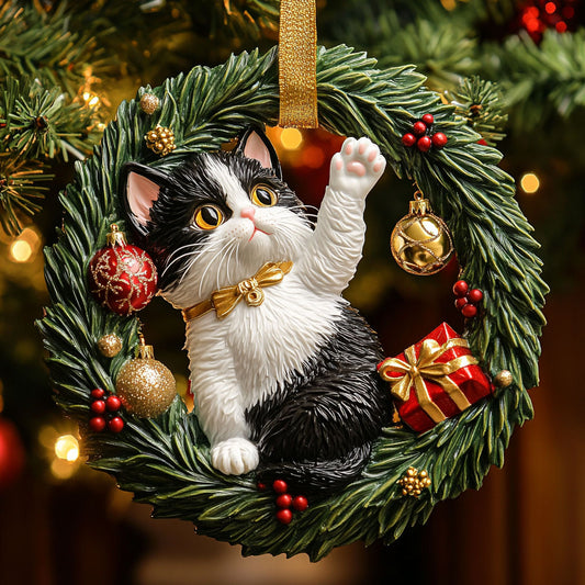 Cat Christmas CW2210022CL Christmas Ornament