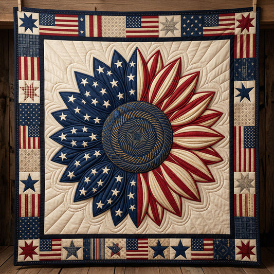 Patriotic Sunflower WN0904039CL Quilt