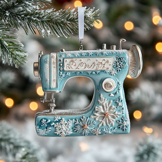 Sewing Machine Snow Dream WN2010059CL Christmas Ornament