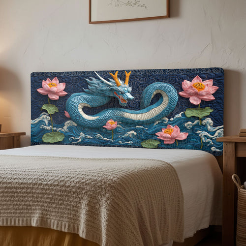 Mystic Dragon Lotus CW1512023CL Quilted Headboard Slipcover