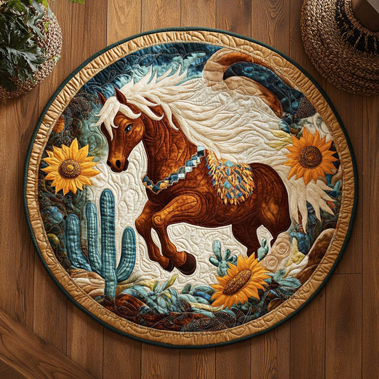 Native Horse WJ2805027CL Quilted Round Mat