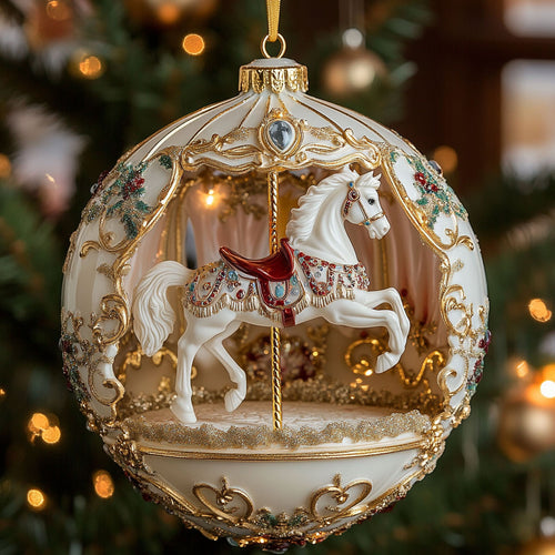 Carousel Horse Grace CW2611019CL Christmas Ornament