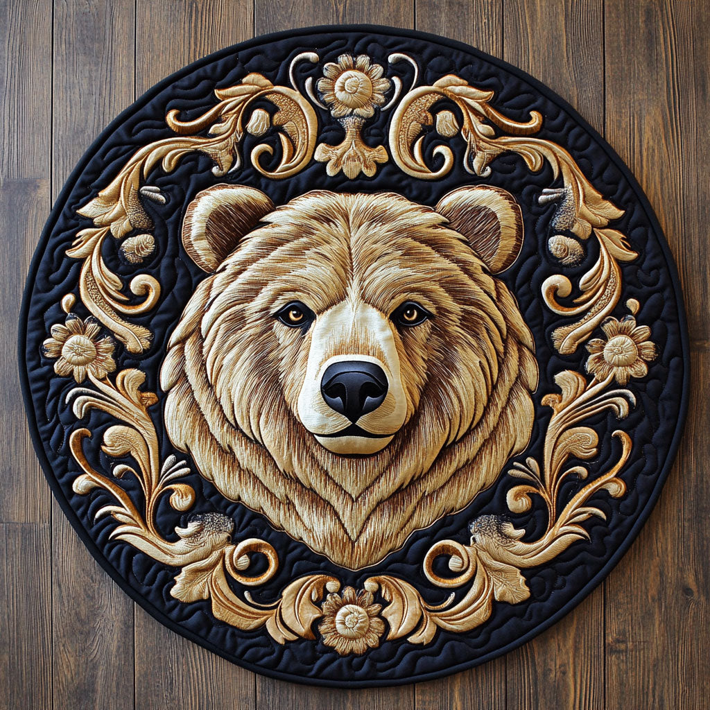 Wild Bear Spirit KL0412003CL Quilted Round Mat