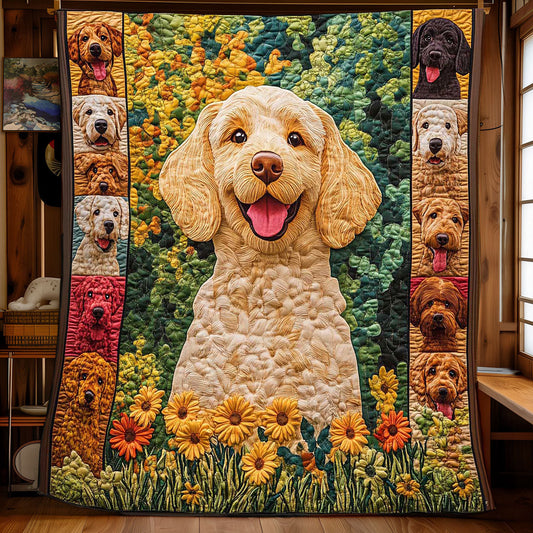 Lovable Golden Retriever Puppy WP0602013CL Quilt