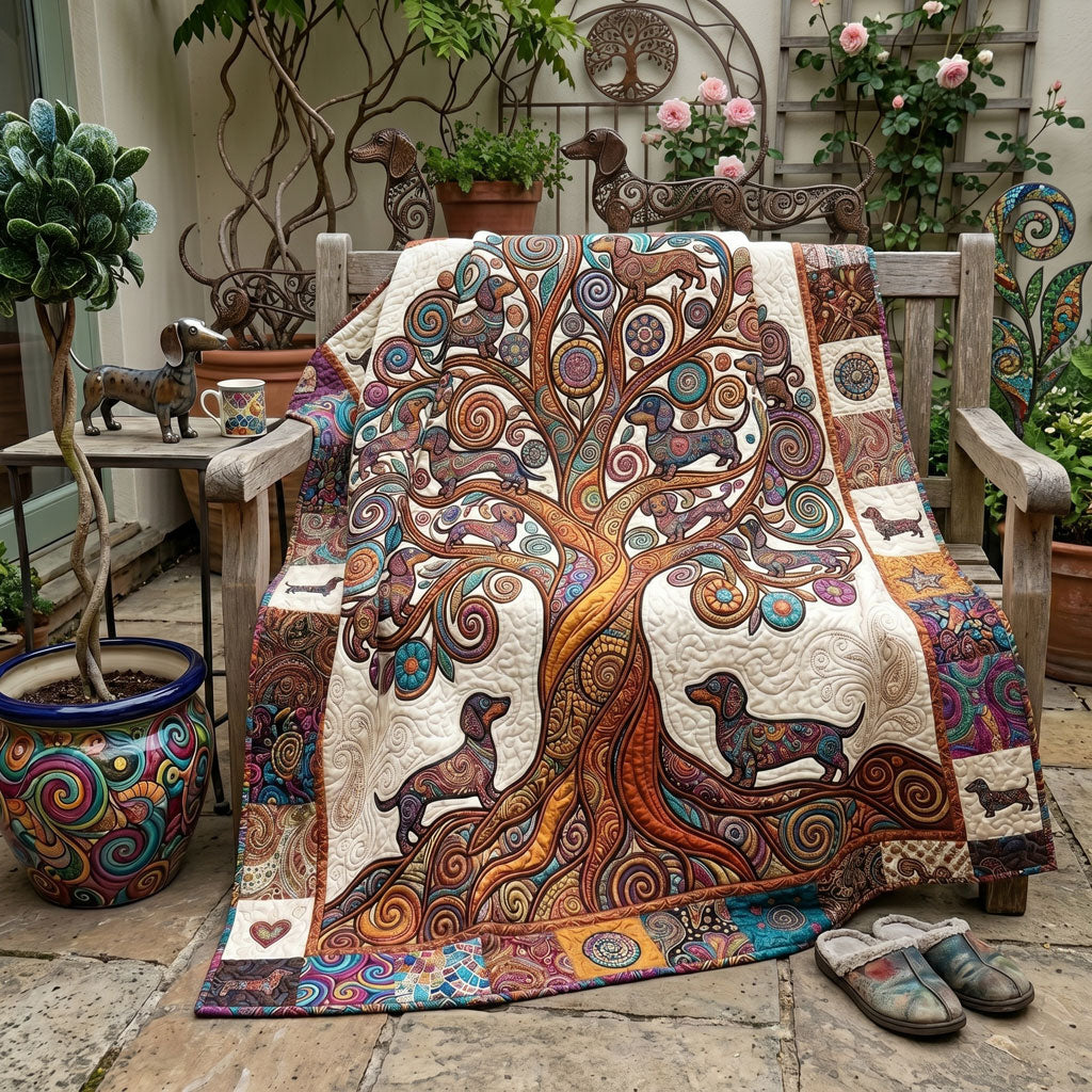 Dachshund Tree Of Life WN2505004CL Quilt