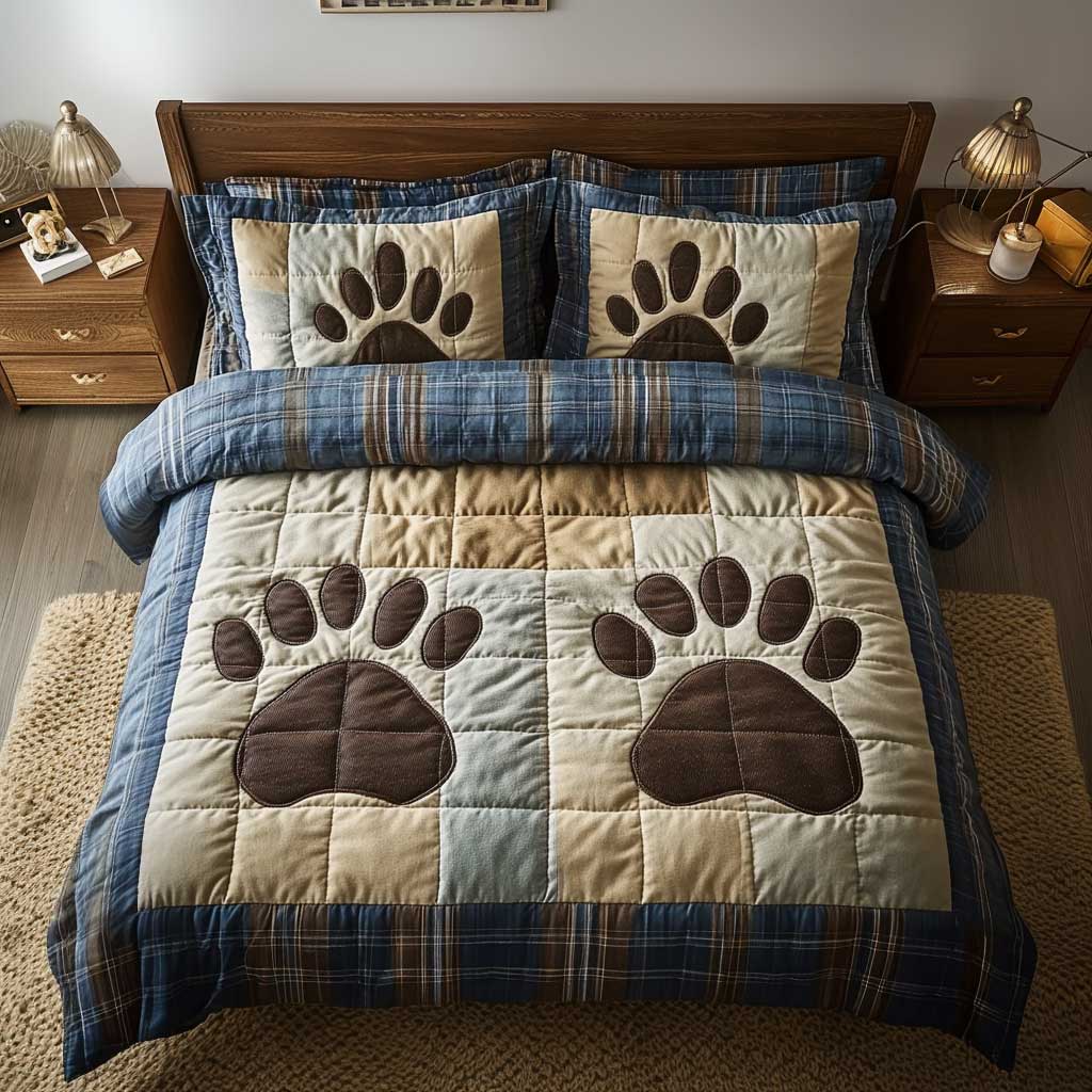 Checkered Paw Dog WN0503022CL Duvet Cover Set