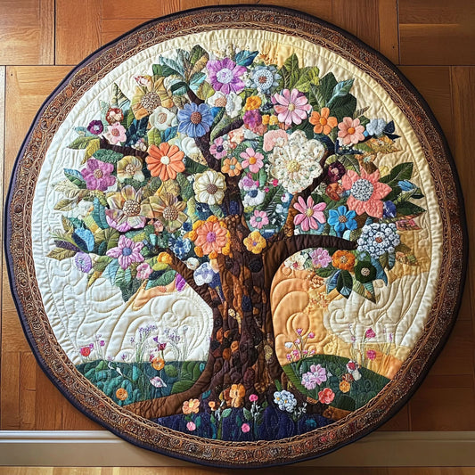 Eternal Tree WN0808028CL Quilted Round Mat