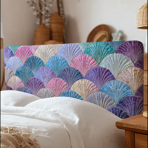 Seashell XR3112005CL Quilted Headboard Slipcover