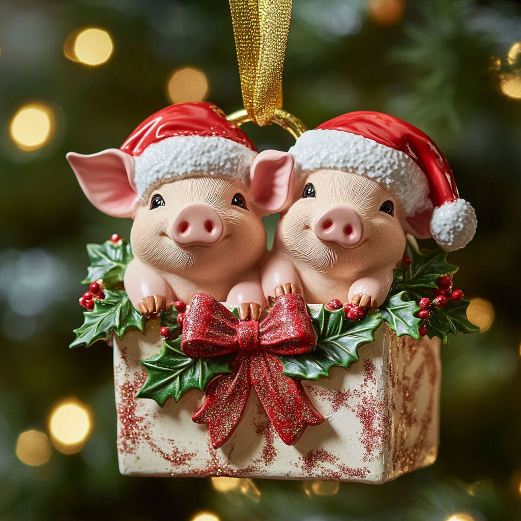 Holly Pig WN2611025CL Christmas Ornament
