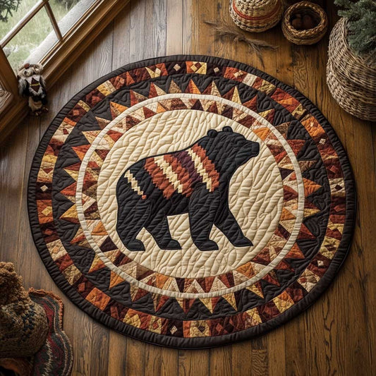 Southwest Bear WN0104051CL Quilted Round Mat