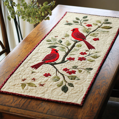 Red Cardinal Bird WJ1905026CL Quilted Table Runner