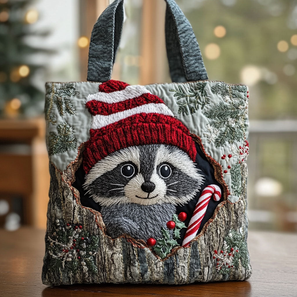 Forest Raccoon CP0112225CL Quilted Tote Bag