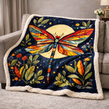 Moonlit Dragonfly KL3001003CL Faux Fur Throw Blanket