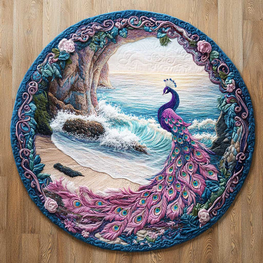 Velvet Peacock WN2904105CL Quilted Round Mat