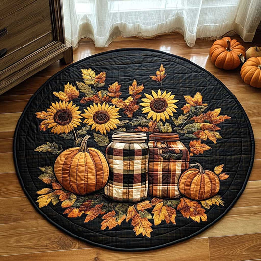 Sunflower Glow WN1403031CL Quilted Round Mat