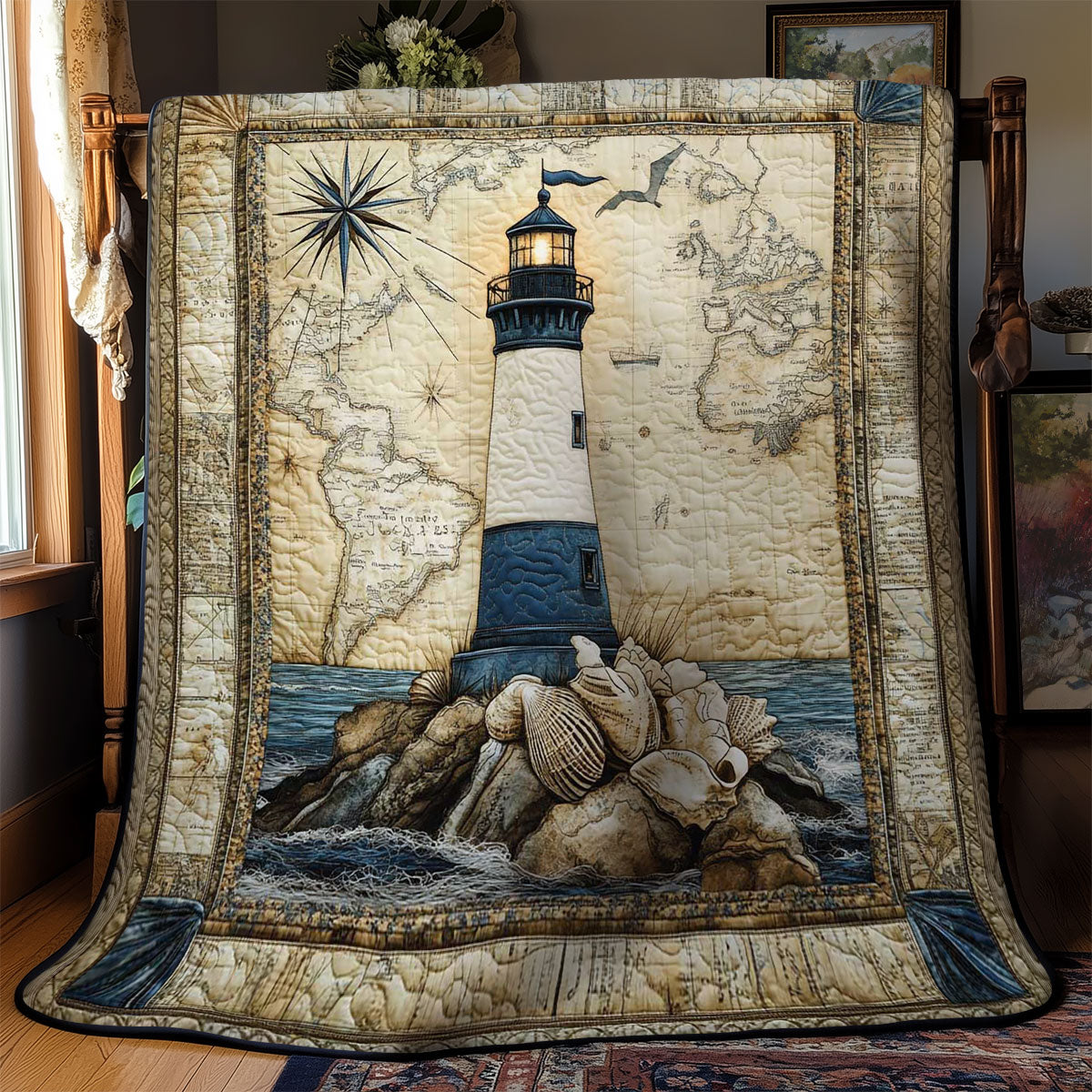 Guiding Light Lighthouse WN1003048CL Quilt