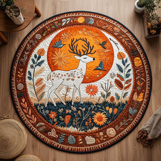 Mystic Deer WN2404053CL Quilted Round Mat