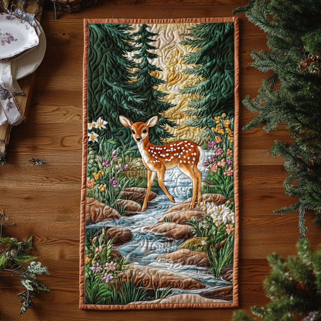 Lone Fawn WJ2306026CL Quilted Table Runner