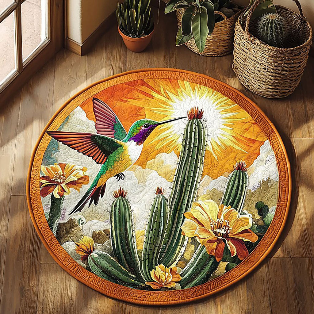 Desert Hummingbird QA2011022CL Quilted Round Mat