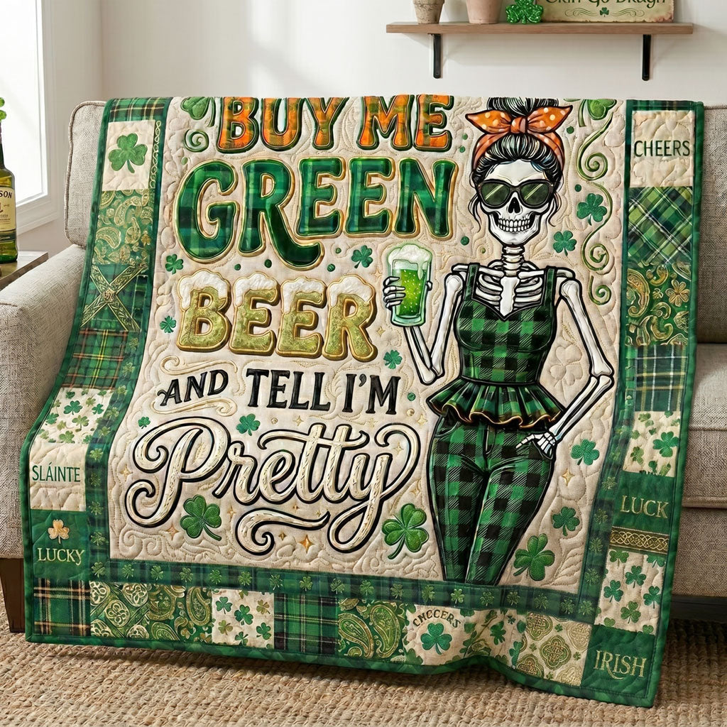 Pretty St. Patrick’s Skeleton WN0805010CL Quilt