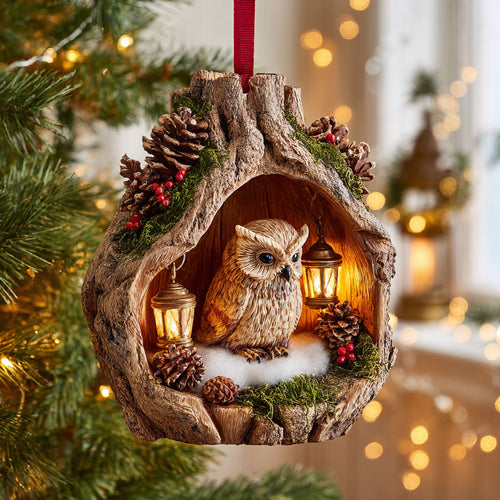 Woodland Owl Charm CW0312029CL Christmas Ornament