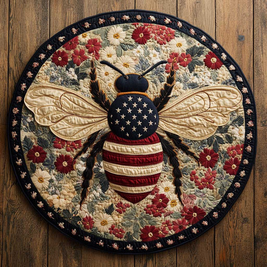 Bee Cradle WN1905004CL Quilted Round Mat