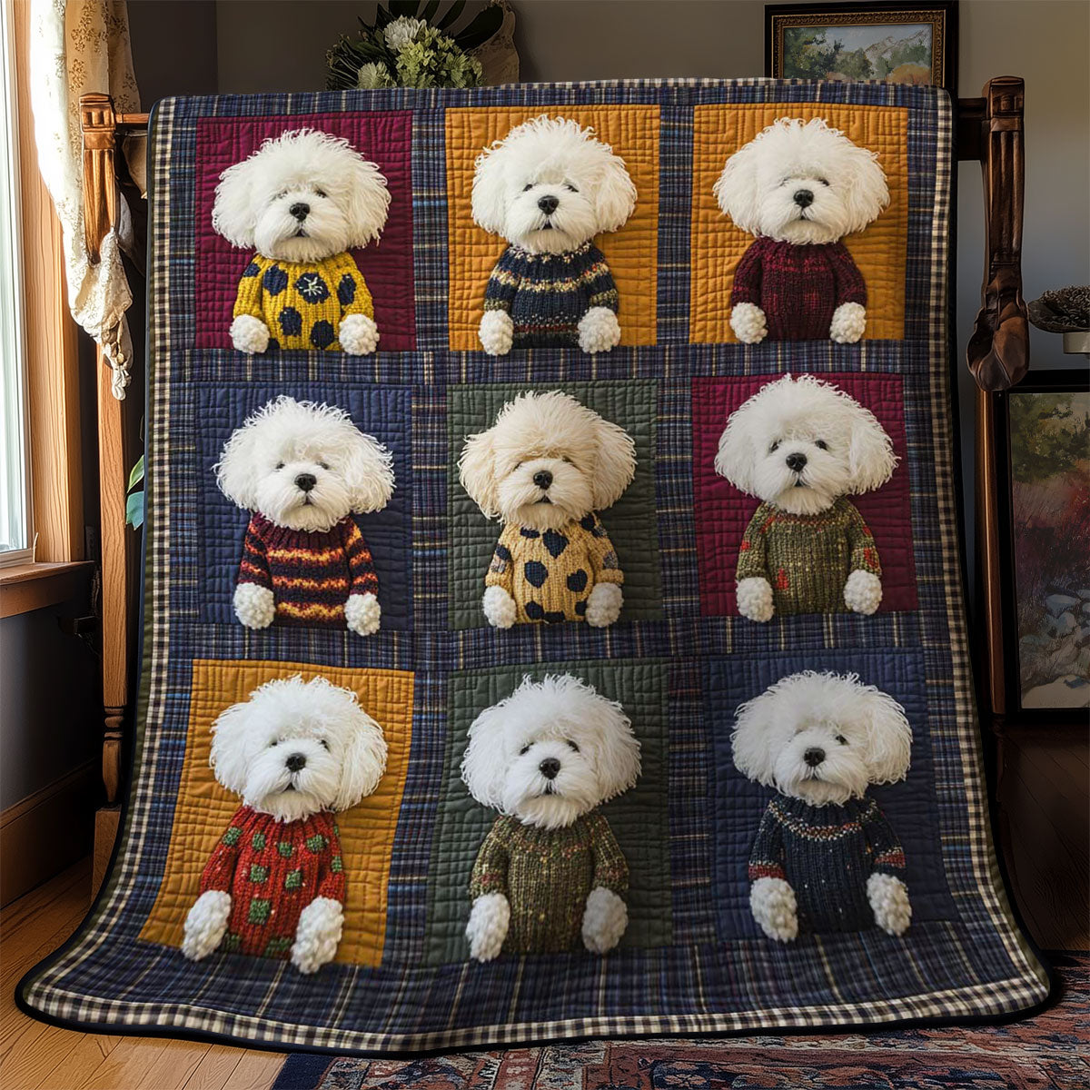 Bichon Style Grid WN2301032CL Quilt