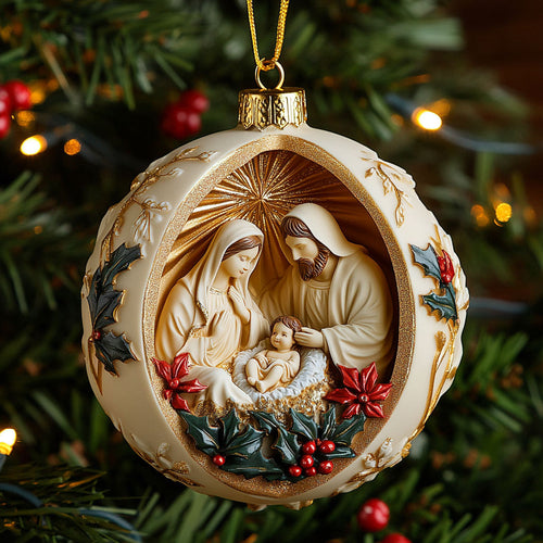 Blessed Family CW1701001CL Christmas Ornament