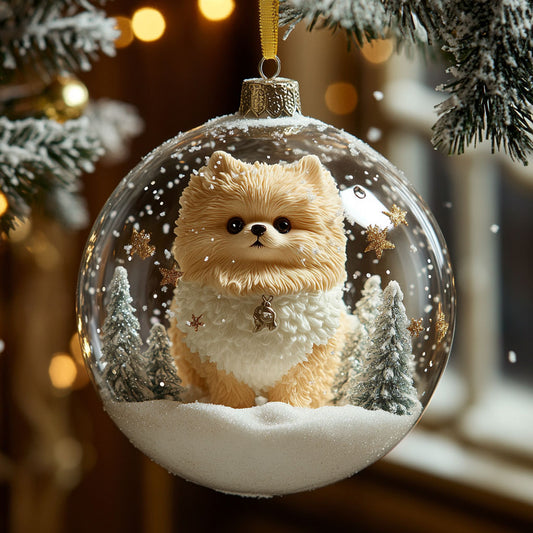 Pomeranian Charm CW0112042CL Christmas Ornament