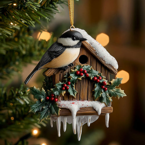 Peaceful Nest Chickadee WN2210042CL Christmas Ornament