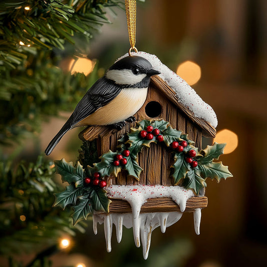 Peaceful Nest Chickadee WN2210042CL Christmas Ornament