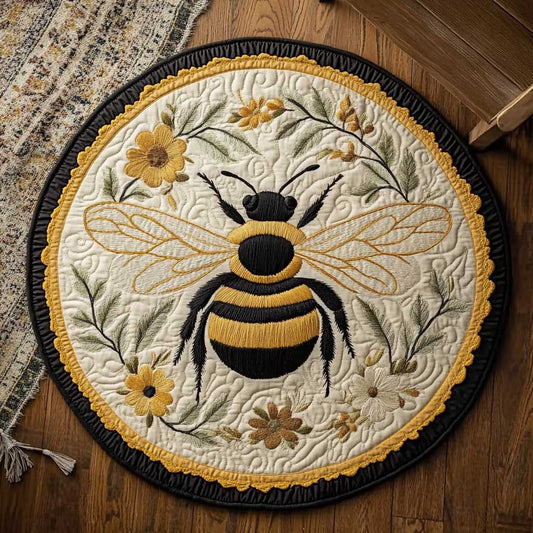 Bee Blossom WN1903065CL Quilted Round Mat
