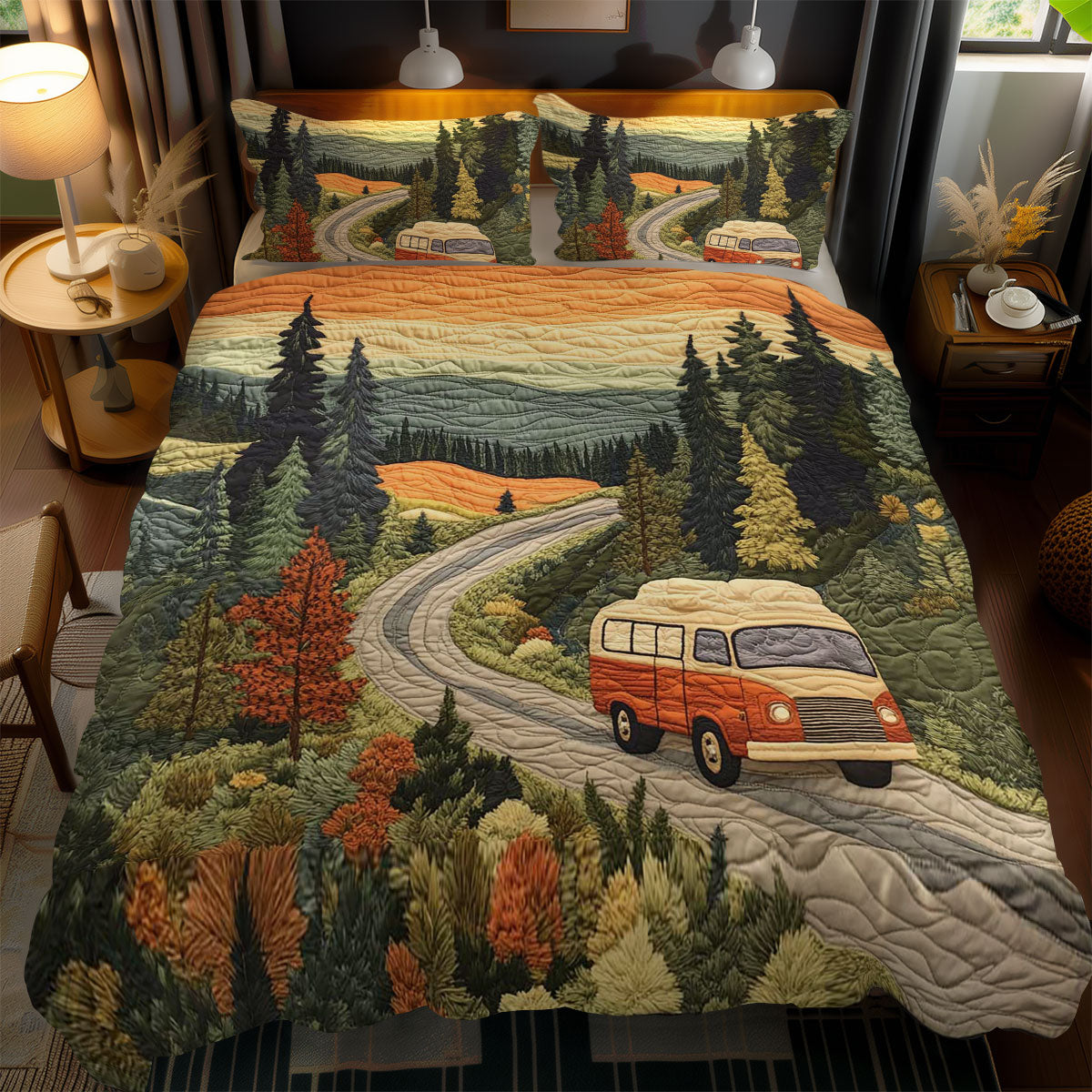 Wanderlust Camper Car WN1202083CL Duvet Cover Set