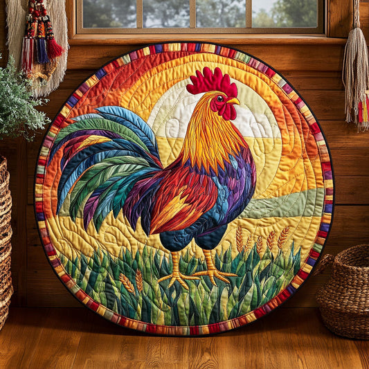 Chicken Field WJ0306027CL Quilted Round Mat