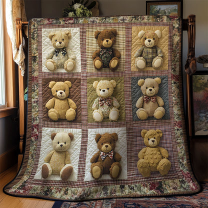 Plaid Teddy Bear WN1003065CL Quilt