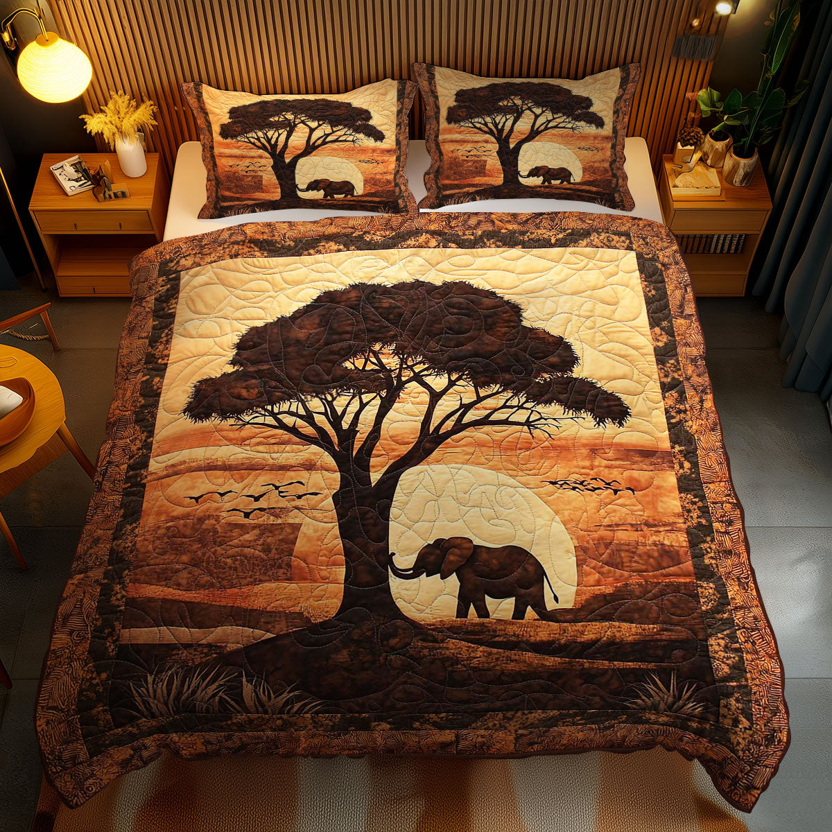 Serene African Elephant WN1103147CL Duvet Cover Set