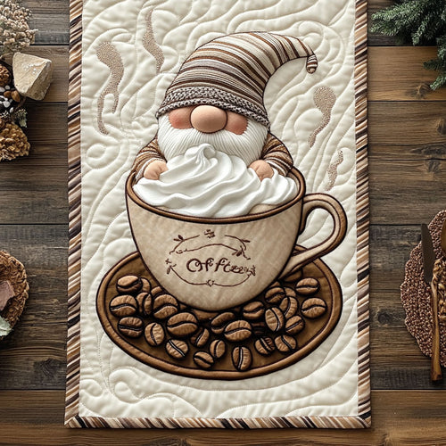 Caffeine Gnome Vibes WN0807006CL Quilted Table Runner